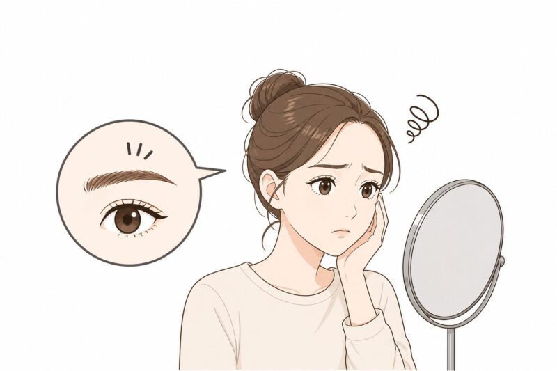 アートメイクする前の眉メイクの癖